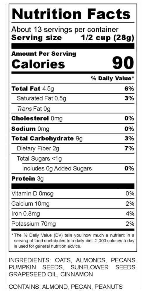 Humble Grains No Sugar 13.4 oz bag